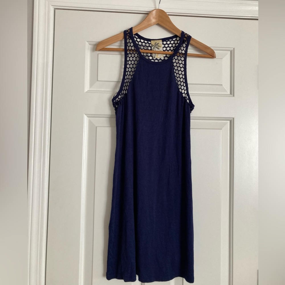 Lily Blue Beach Cover-Up Top S